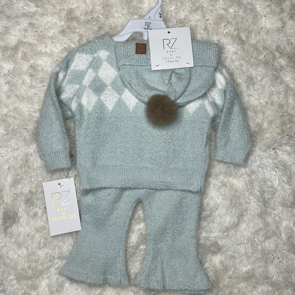 🔥Host-Pick🌟Baby by Rachel Zoe Baby 3-6Ms 3 Piece Set🔥🌟